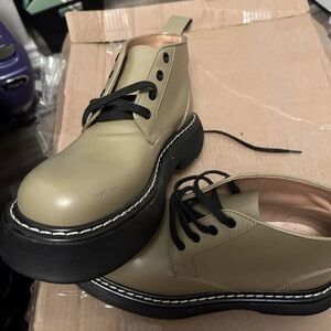 Bottega Veneta Olive Leather Boots